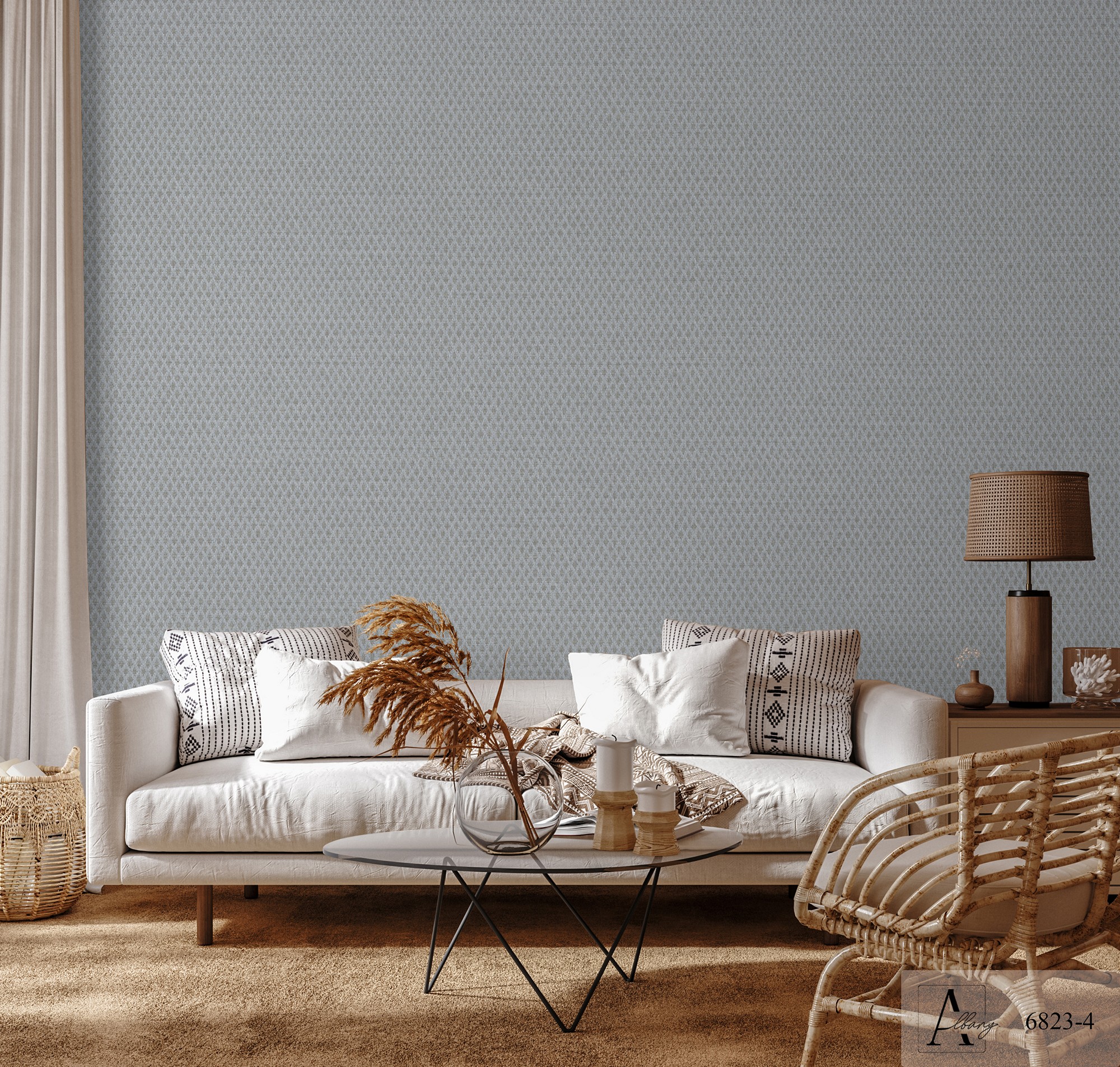 Giấy dán tường ô chéo Albany 6823-4